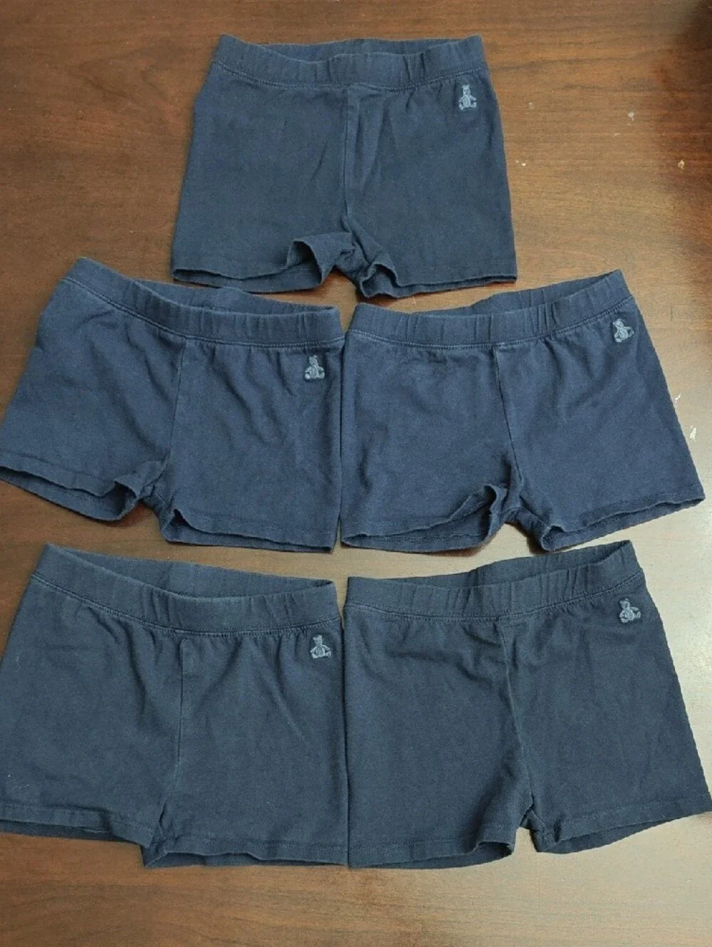 GAP Baby Navy Kids Cotton Stretch Cartwheel Shorts - Set of 5 Sz 6 Years